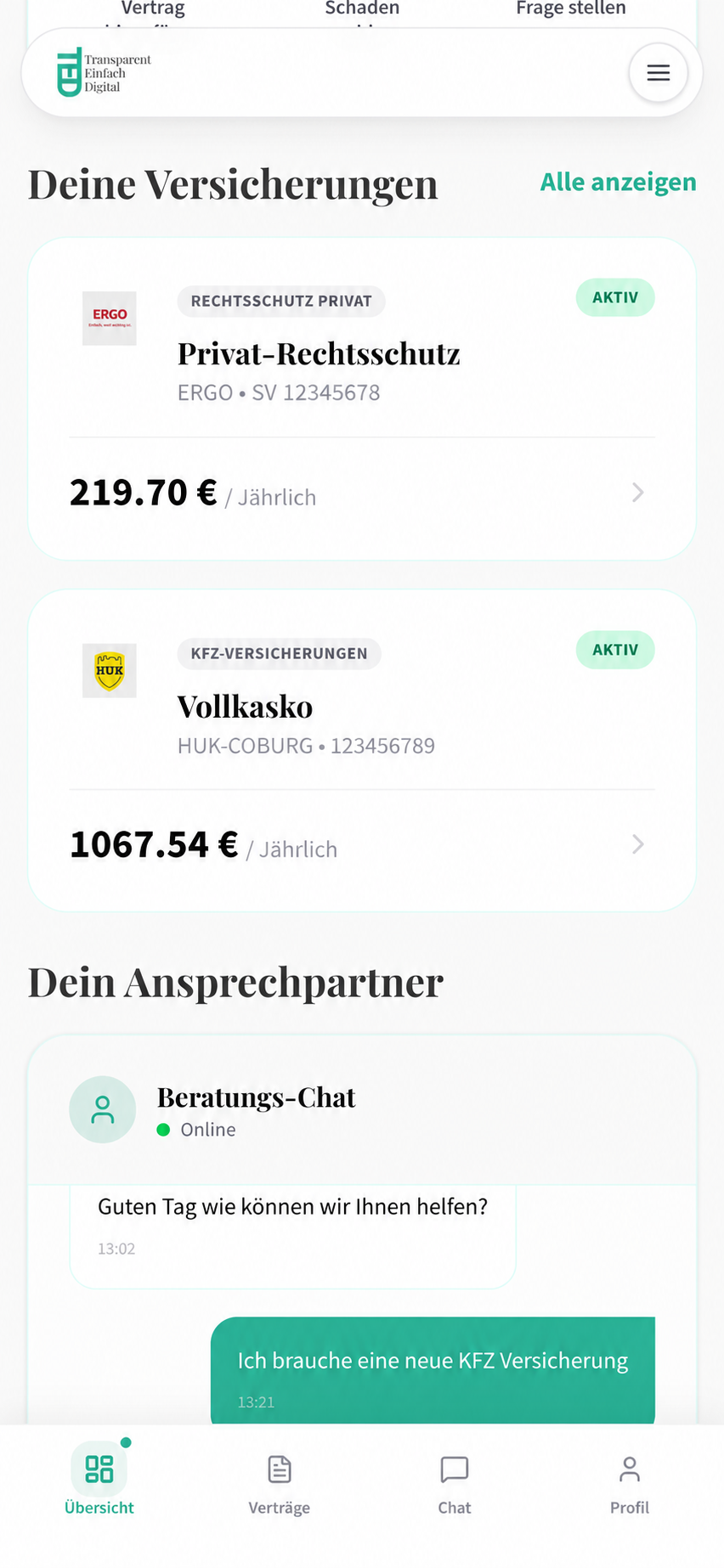 Verträge – TED App
